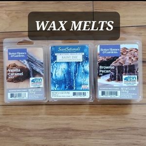 Wax warmer melts 3 pack-Vanilla Caramel Spice, Rainy Day, & Brownie Pecan Pie